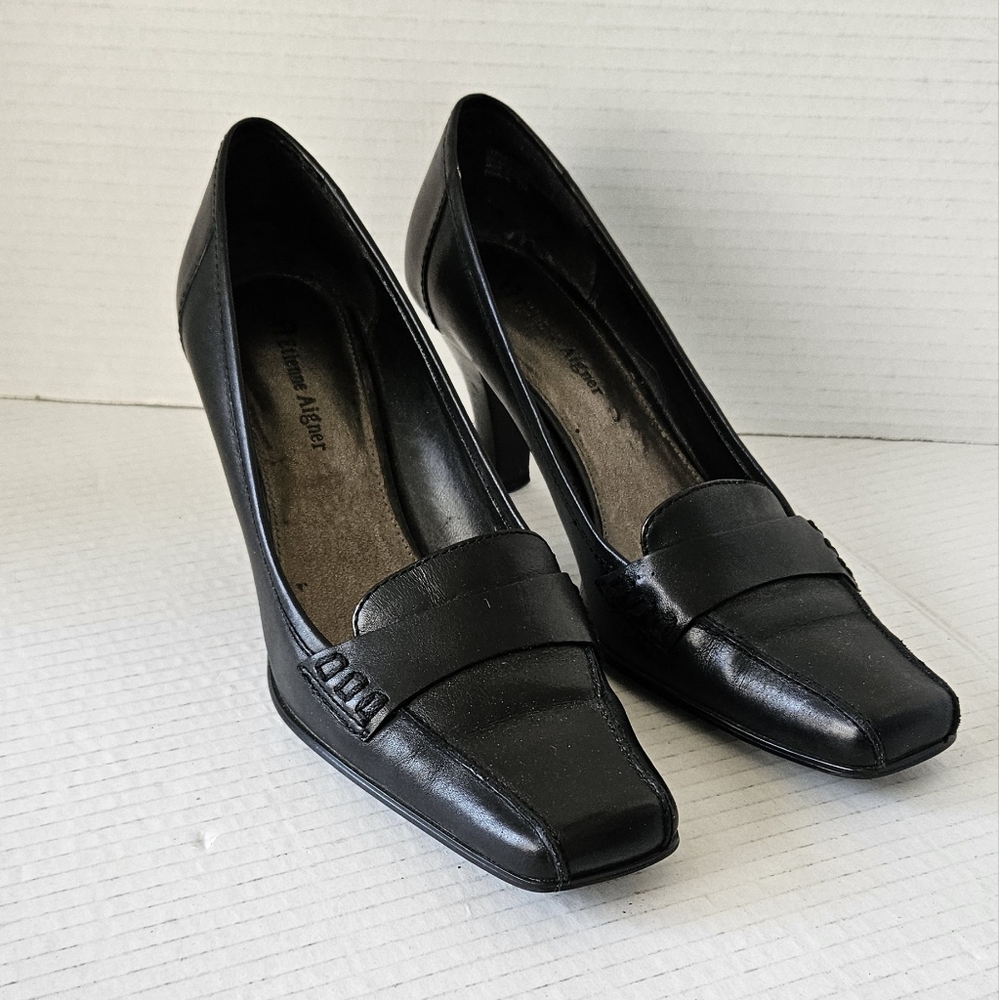 Etienne Aigner‎ black leather pumps size 7